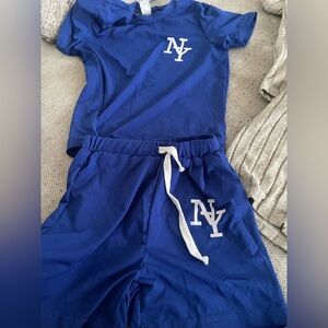 Kids NY Logo T-Shirt and Shorts Set